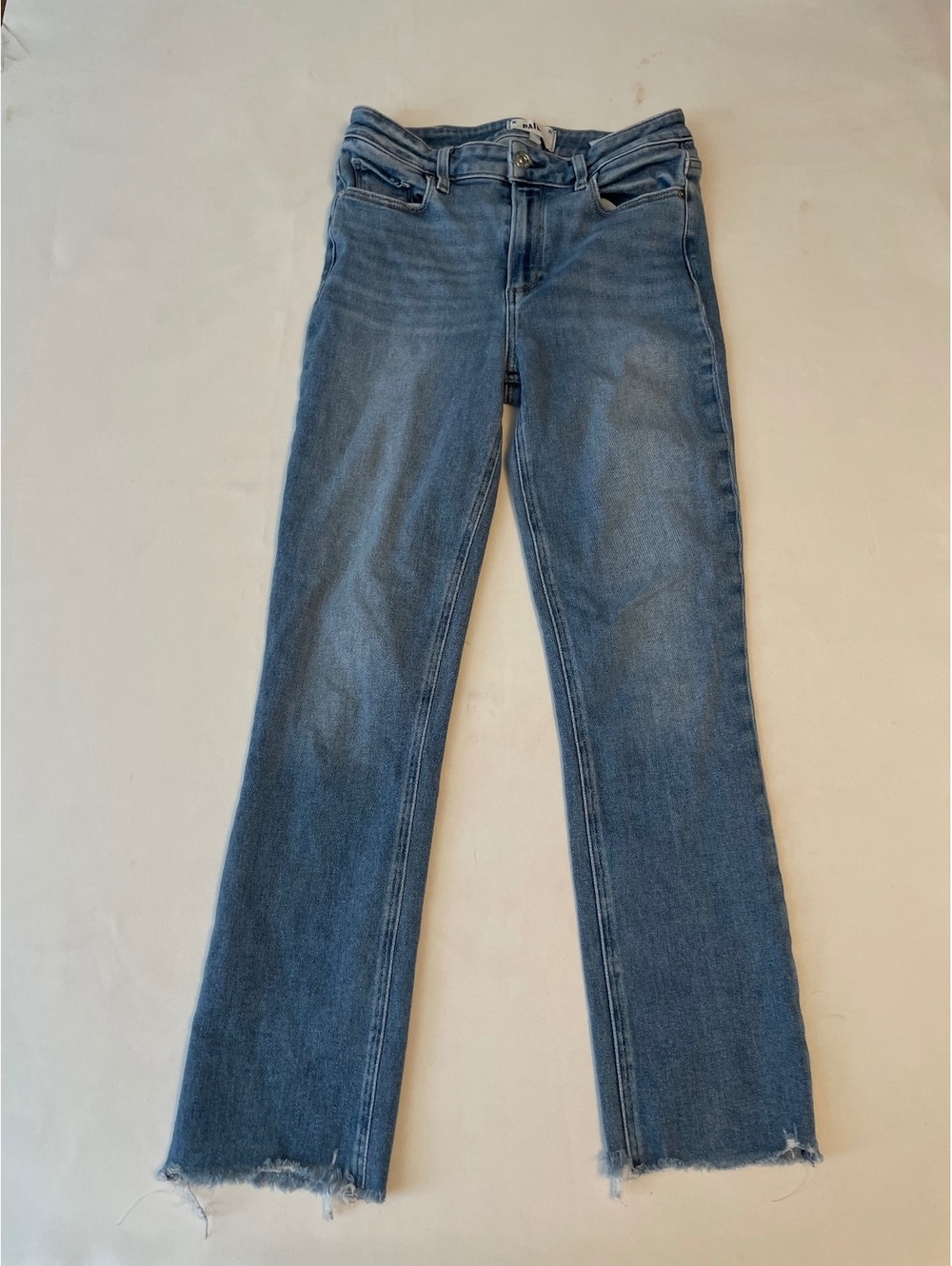 Paige Women's Blue Denim Straight Leg Jeans Size 28